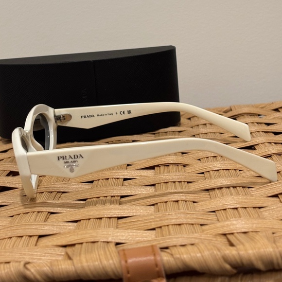 Prada PR 26ZS White Cat-Eye Sunglasses